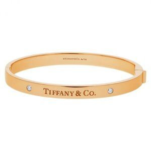 Tiffany & Co. 18K Yellow Gold with Diamonds Hinged